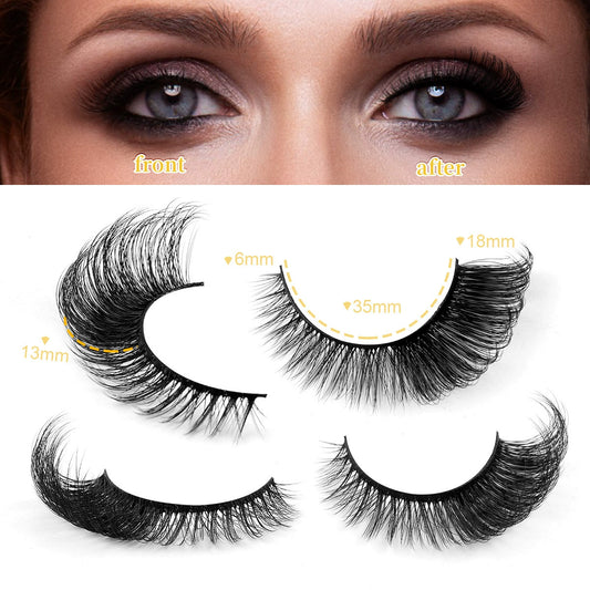 5-Pair Pack: Lengthened & Volumized Eyelashes with Extended Outer Corners