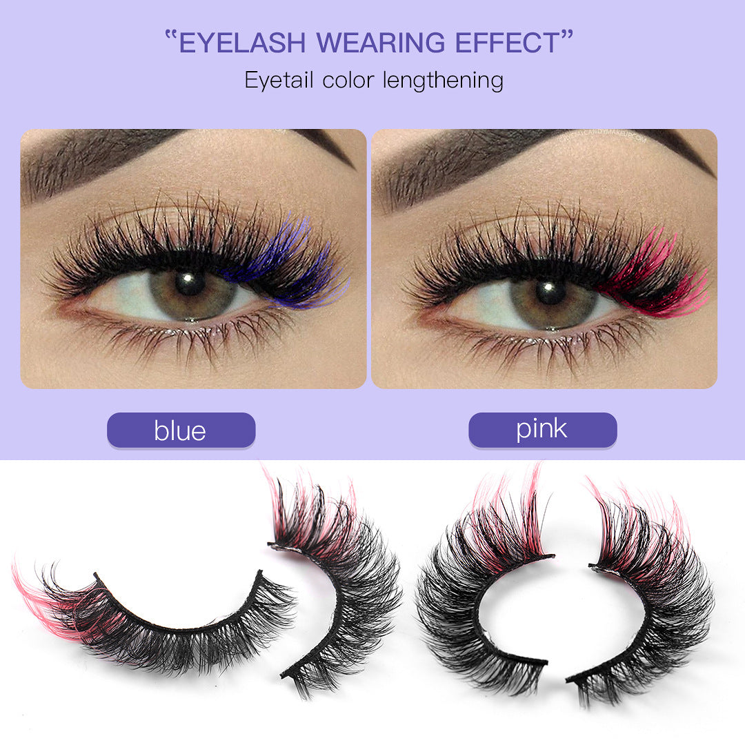 6D Fox Eye Color Lashes - 10-Pair Set