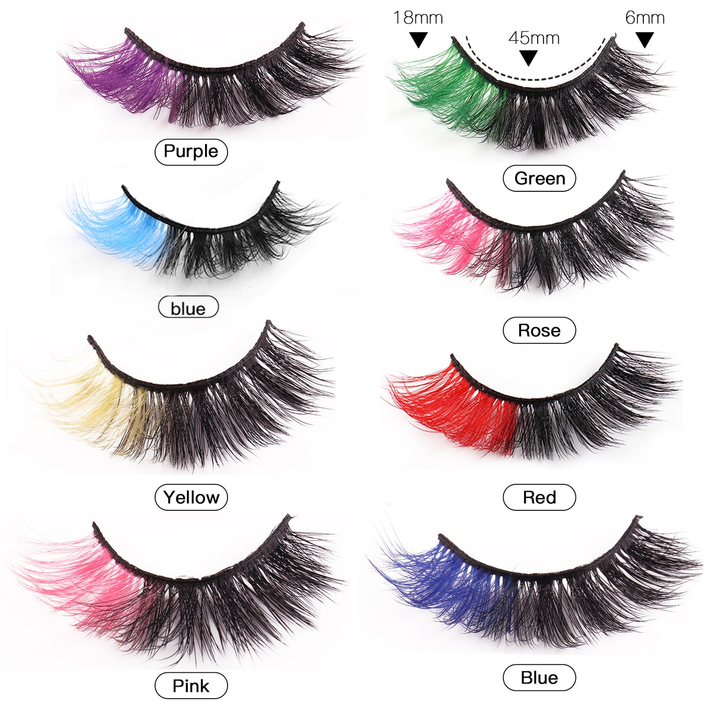 Colormink Lashes -8-Pack