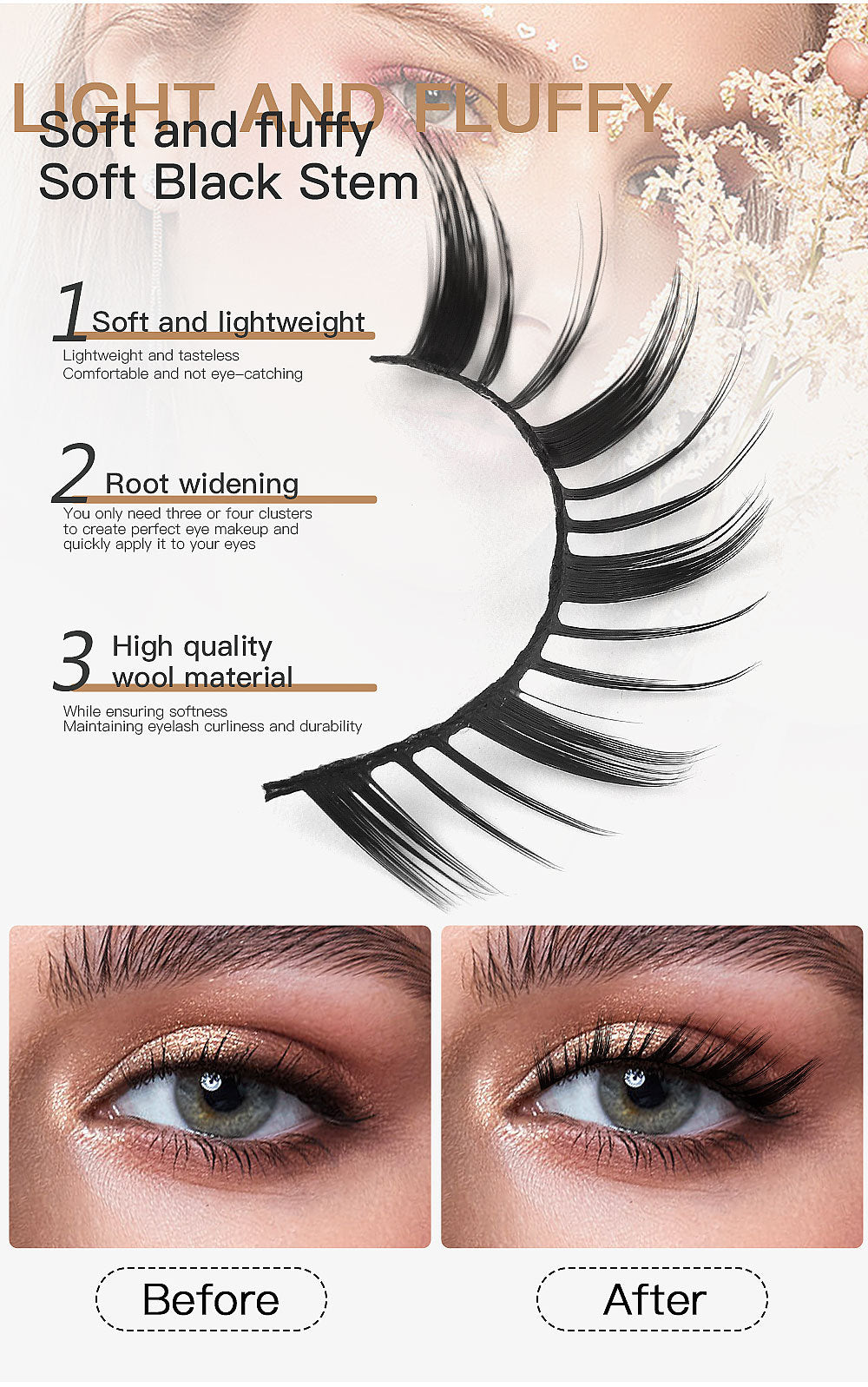 3D Angled Lashes 5 Pairs