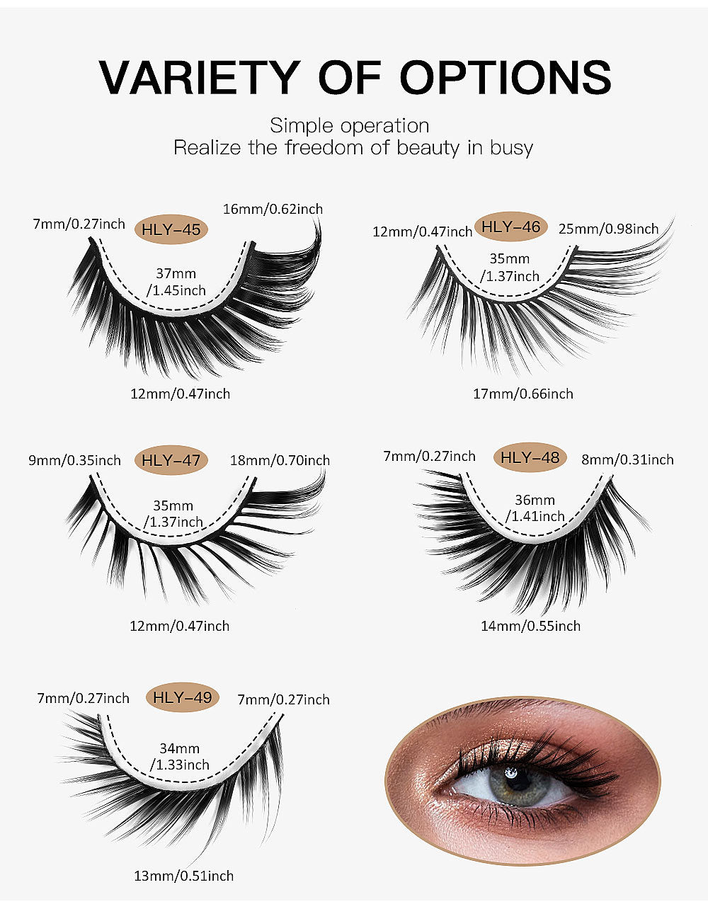 3D Angled Lashes 5 Pairs