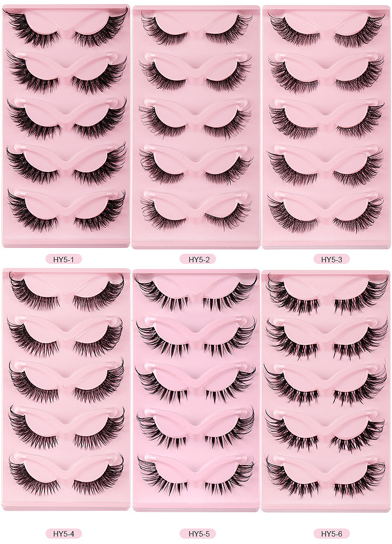 Invisible Band Lashes - 5-Pair Set