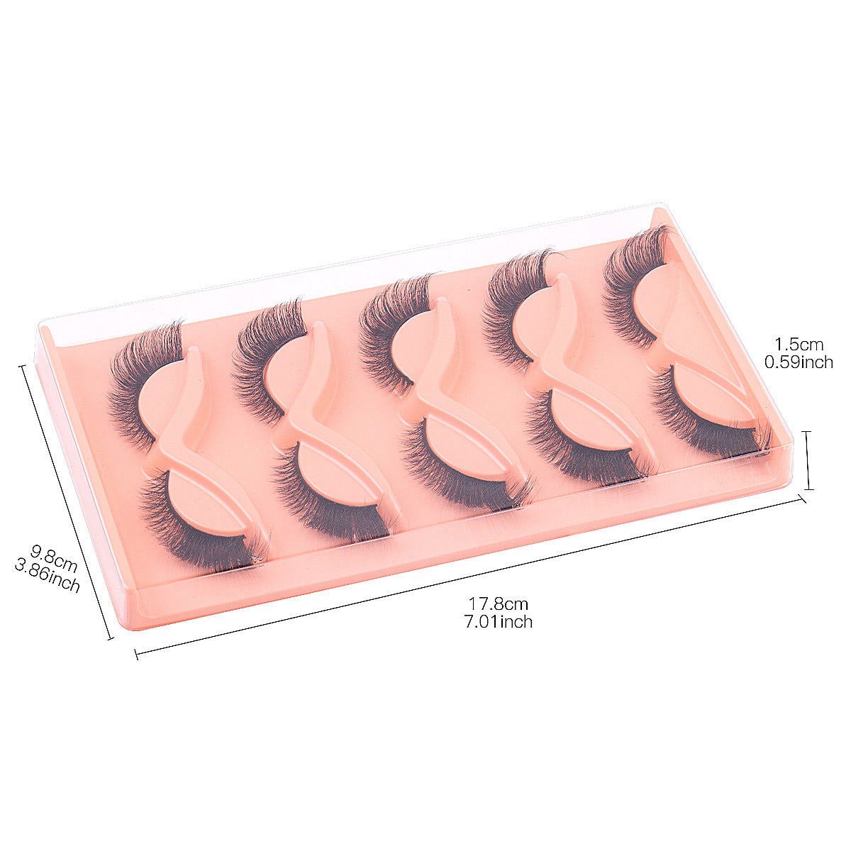 5-Pair Pack: Lengthened & Volumized Eyelashes with Extended Outer Corners