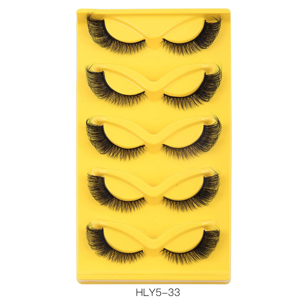 5-Pair Pack: Lengthened & Volumized Eyelashes with Extended Outer Corners