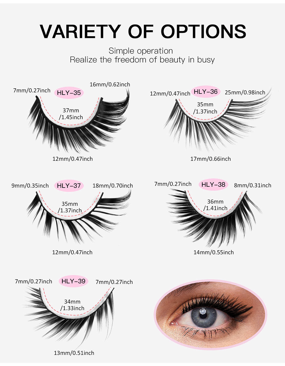 3D Fiber Simulation Eyelashes