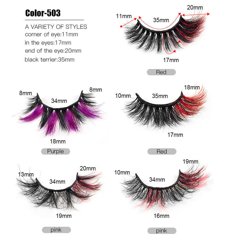 Color Volume & Length Faux Mink Lashes