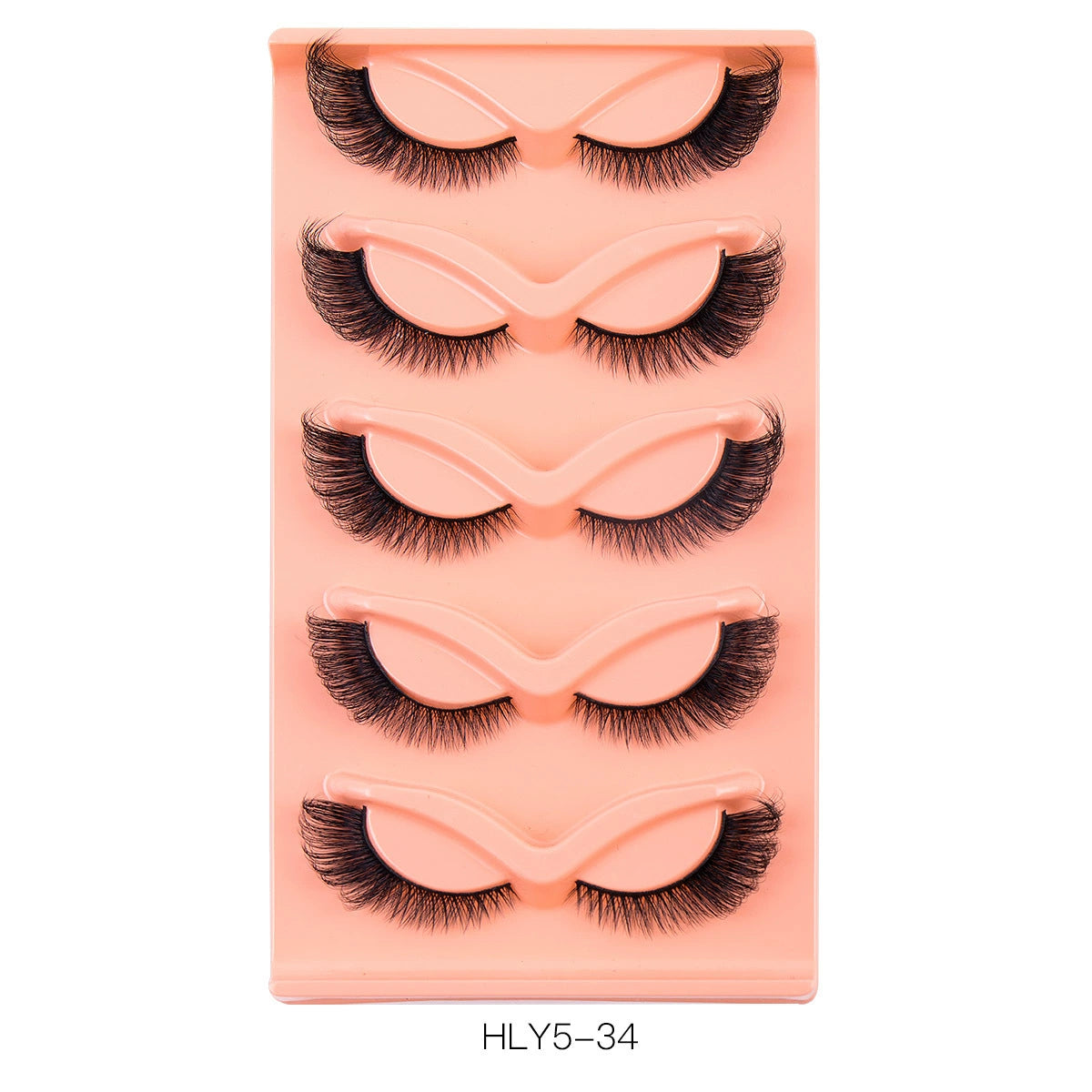 5-Pair Pack: Lengthened & Volumized Eyelashes with Extended Outer Corners