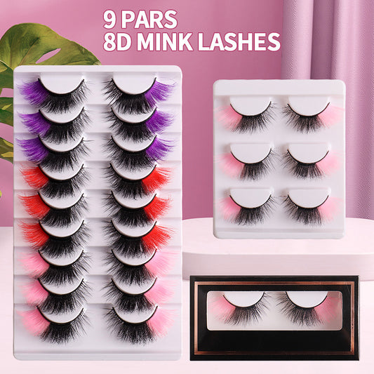 8D Mink Lashes - Fluffy & Colorful